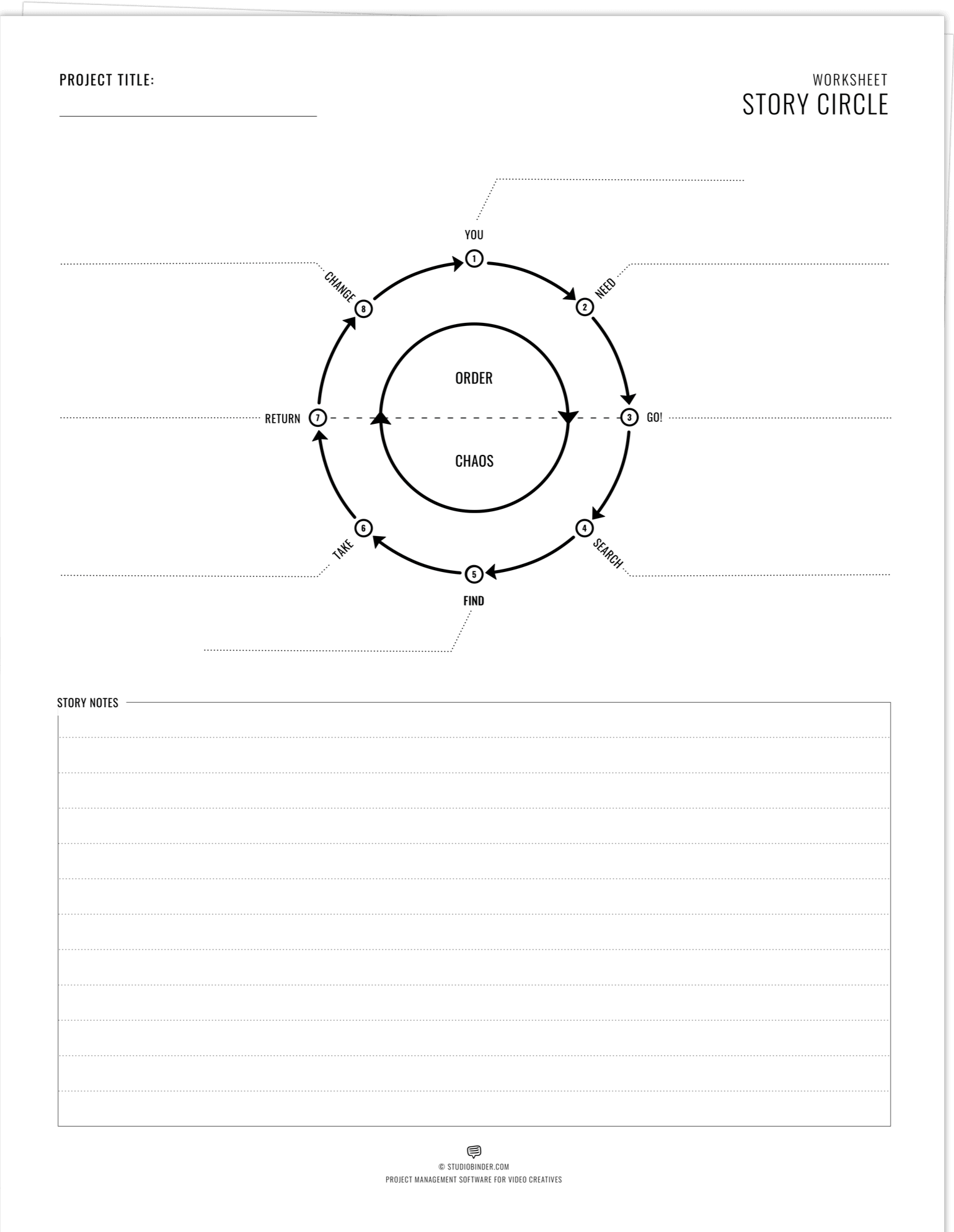 Dan Harmon Story Circle - Worksheet - Printable Worksheet v2 - StudioBinder Dan Harmon Story Circle - Worksheet - Printable Worksheet v2 - StudioBinder